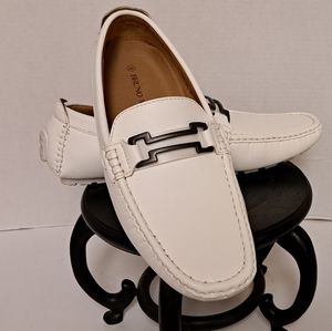 Bruno Marc White Men Driving Penny Slip on Loafers  Boat Moc Toe Casual  Size 9